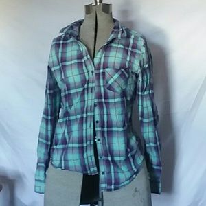 Purple and green plaid.